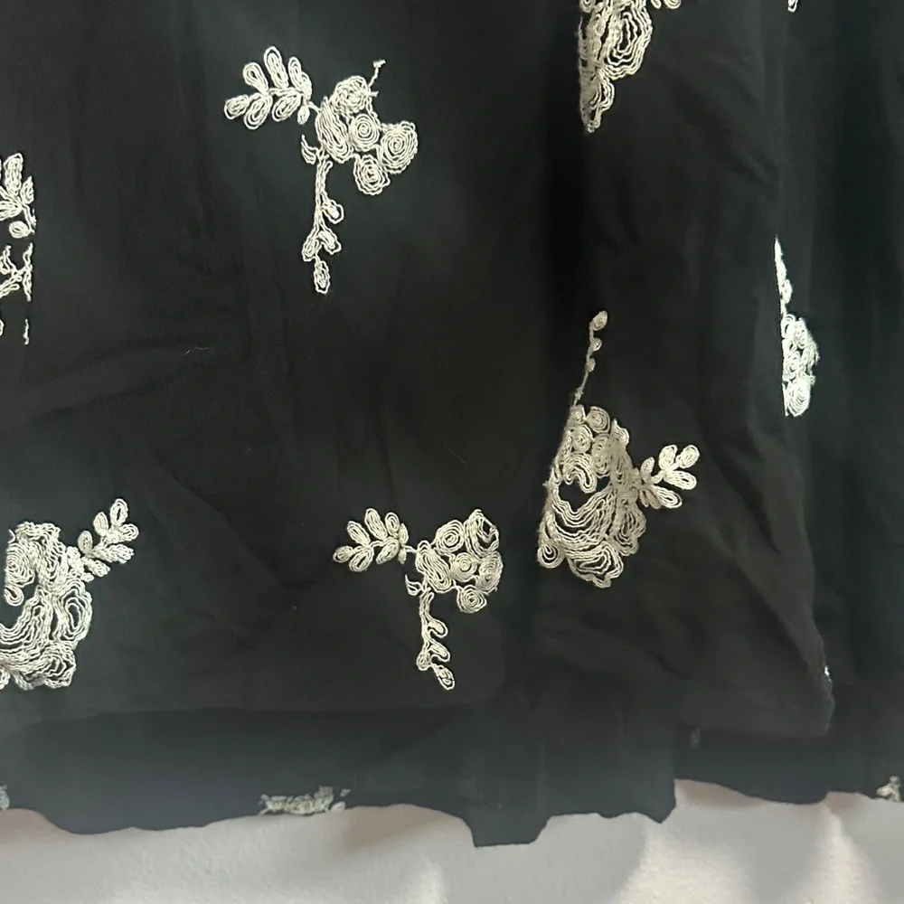 Free People Black and White Floral Mini Dress